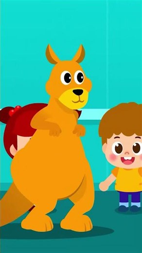 #shorts Kangaroo Elevator Safety Song | Kangaroo Riding the Elevator | Animal Nursery Rhymes | Po...