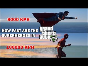 How fast are the superheroes in GTA V | Superheroes Lab
