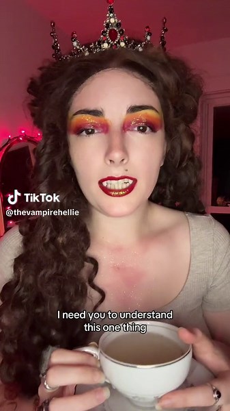 Very cute, very demure. #vampiregirl #vampire #haunted #halloween #demure #cuteanime