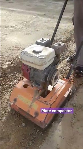 compaction of small space using plate compactor #construction #buildingmaterial #compaction