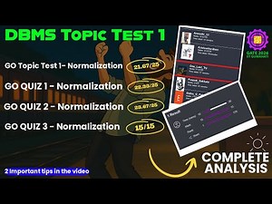 DBMS Topic Test 1 and Quizzes | Normalization Complete Analysis + 2 important points | GATE 2026 CSE