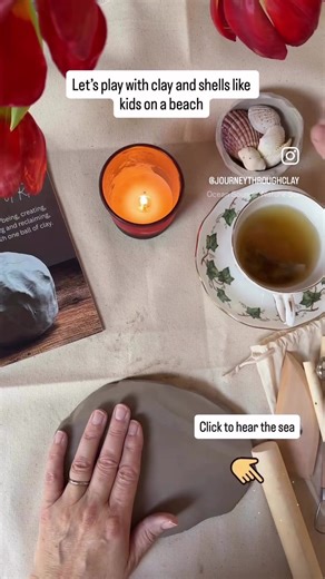 Remember those days a kid when you were at the beach collecting shells. I've always loved shells and making shapes and marks with them. This is an ideal 10 minute ritual with your clay at the end of a busy day. Make yourself a cuppa and have a few minutes with your clay, shells and your memories. Find everything you need in your clay ritual sets, on line now. Click like if you'd love to see more clay moments Click share to help build a clay community Click follow to begin your journey through cl