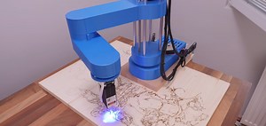 Small Footprint Scara Laser Engraver Has Massive Build Area