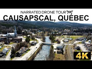 4K Aerial Journey Over Causapscal, Québec 🌲✨ | Breathtaking Nature Views