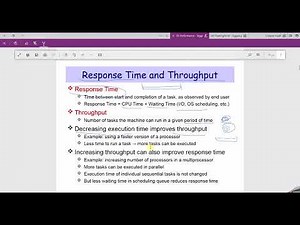 Response Time and Throughput