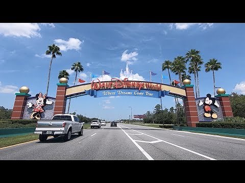 Walt Disney World Driving Down World Drive to the Magic Kingdom