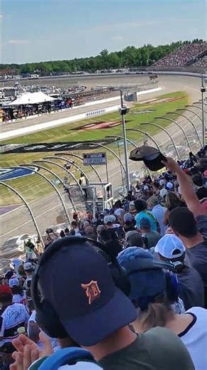 Michigan international FireKeepers 400 restart& caution number 10 June 7 2026