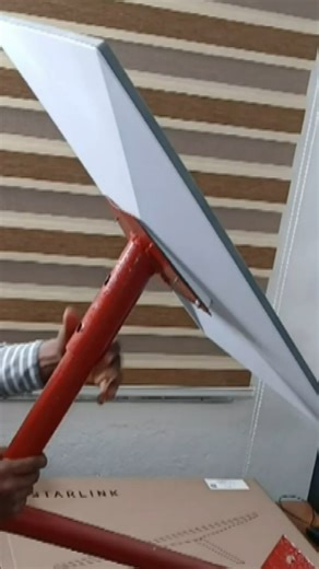 Make your own starlink pipe mount #howto #diy #starlinkinternet #welding #youtubeshorts #creative