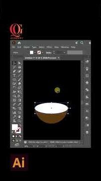Flat Coconut in Just 1 Min in Adobe Illustrator | Quirky Graphic Academy