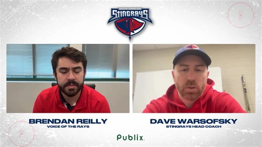 Voice of the Rays Brendan Reilly caught up with Stingrays Head Coach Dave Warsofsky ahead of this evening's matchup with the Solar Bears! Hear Coach Warsofsky's thoughts on his side's special teams and keys to the weekend! | South Carolina Stingrays