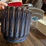 Ceramic Pots for Plants - 9.6 Inch Plant Pot Indoor with Drainage Hole, Large Ceramic Planters for Outdoor, Fluted Round Flower Planter, Home Decor Living Room, Birthday Gifts, Green