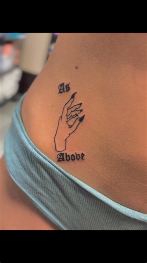 As above So below bangers on the tummy | Kat Baker Tattoos