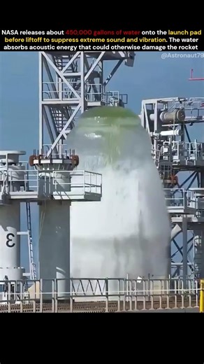 450,000 Gallons of Water Before Launch?! Here’s Why NASA Does It #shorts