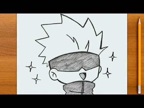 How to Draw Gojo Step by Step ✏️😎 | Easy Pencil Drawing ⚡🎨