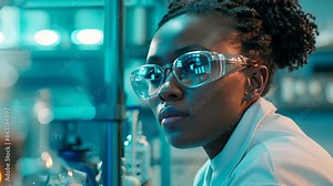 Empowered African Scientist Working with Precision in Laboratory