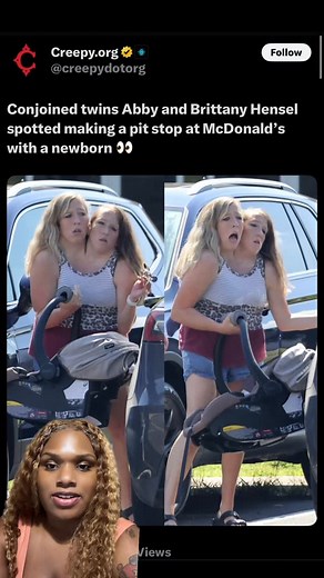 Reyah the Last Dragon on Instagram: "Conjoined twins Abby and Brittany Hensel, 35, broke their silence by posting photos with a baby on TikTok 🍼 the post quickly went viral as fans reacted with curiosity and questions 👀” #AbbyAndBrittany #babyannouncement #ViralMoment #PopCulture #tlc"