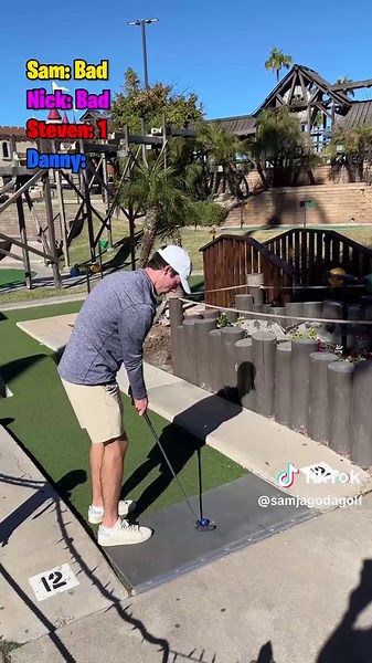 The HARDEST Hole of Mini Golf EVER!! (ft. @twintourgolf @dannysanicki @nick_delfico) #golf #minigolf #puttputt #miniaturegolf #golfland #golfisfun