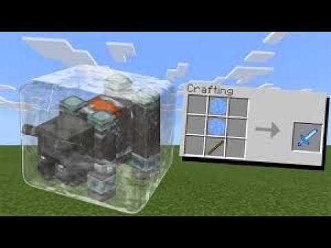 how to make a minecraft ice sword (no mods bedrock)