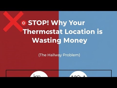 🛑 STOP! Why Your Thermostat Location is Wasting Money (The Hallway Problem)