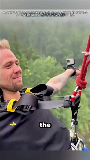 Cutting Rope During Bungee Jump Challenge #shorts #stunt #insane