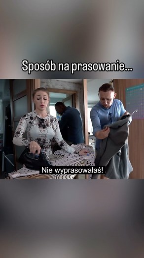 Sposób dobry lecz dość kosztowny 😂 #onvsona #sposób #prasowanie #mąż #żona | On vs Ona