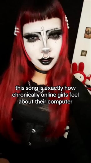 𝖈𝖆𝖗𝖑𝖆 ( ҂ × ཀ × ) † on Instagram: "chronically online ppl unite! ദ്ദി •⩊• ) contacts : gleglow - ‘magic grey’ use code ‘carla2’ for 10% off! #altgirl #gothgirl #altmakeup #gothgoth #relatable"