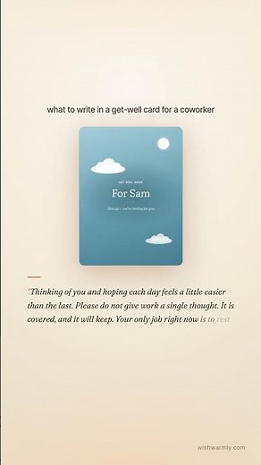 What to write in a get-well card for a coworker