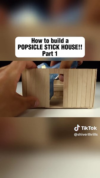 How to build a POPSICLE STICK HOUSE!! 1 #stopmotion #viral #foryou #fyp