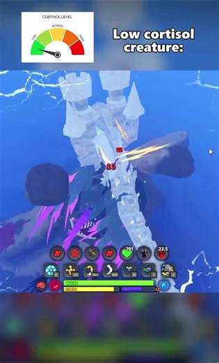 High vs Low Cortisol Creatures💔✌#roblox #creaturesofsonaria #cos