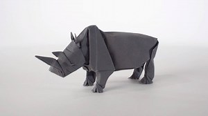 Origami Rhino Unfolding by Sipho Mabona Animation: Stoptrick Hamburg | Design Magazine