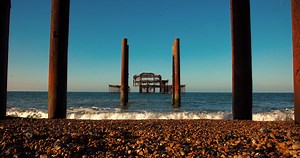 7.1K views · 130 reactions | Stunning drone footage taken by Visual Air last year. Featuring us (British Airways i360), Official West Pier, Brighton, Brighton Palace Pier and, of course, the occasional sea gull. | Brighton i360 | Facebook