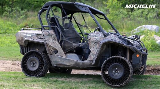 In 2012 the revolutionary MICHELIN® X® TWEEL® Airless Radial tire was introduced for use on skid steer loaders. Since then, the TWEEL product line has grown substantially. Today, MICHELIN TWEEL tires are available for a wide range of vehicles, including zero-turn-radius mowers, ATVs and UTVs, golf carts, utility vehicles, and of course, skid steer loaders. | Michelin Business