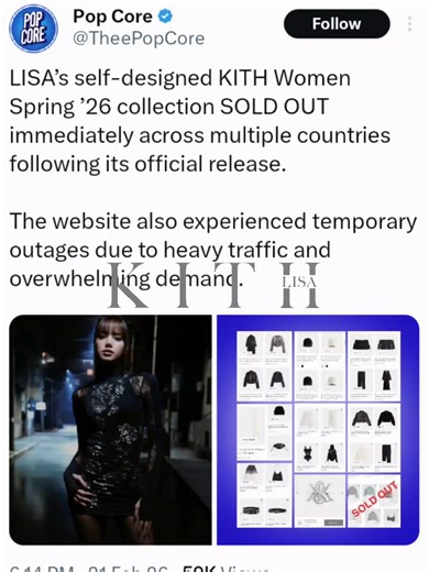 LISA's KITH Women Spring ’26 Collection Sells Out Instantly