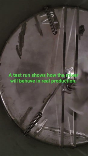 Test Run of Mixing Tank and Agitator Before Factory Operation