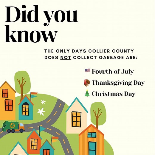 To find out more about the county’s guidelines for residential waste collection and programs, visit Residential Guide to Waste Disposal and Recycling in Collier County https://bit.ly/2KcbdPh | Collier County, Florida | Facebook
