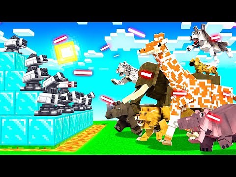 1,000 ANIMALS vs PRO MINECRAFT BUNKER!