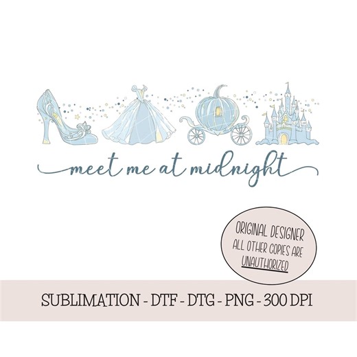 Watercolor Cinderella PNG SVG Art Bundle, Meet Me at Midnight Design (digital Download) - Etsy