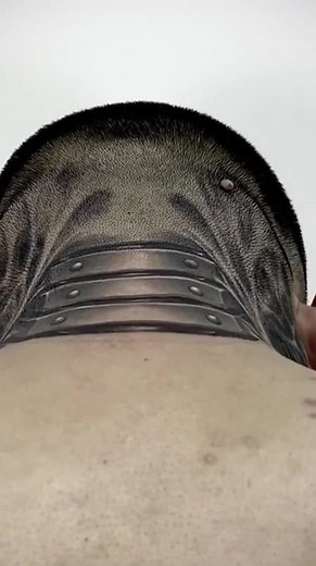 Incredible Biomechanical Neck Tattoo by Heng Yue in China