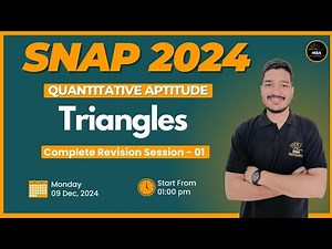 SNAP 2024 | Triangles Complete Revision Session 01| Mohit Sir | MBA Pathshala #snap2024