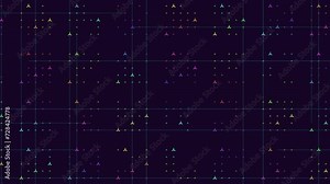 Colorful dot pattern in grid formation, the exact pattern is unclear Stock Video