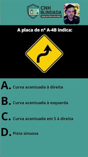 Detran MG questão de curva #autoescola #habilitacao #quiz #cnh #detran