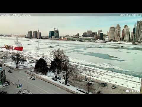 2026-01-24 Morning Segment - Detroit River Live Cam from Windsor, Ontario, Canada