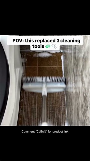 3 in 1 Bathroom Cleaning Brush with Wiper - Heavy Duty 51 inch Long Handle 360° Rotate Floor