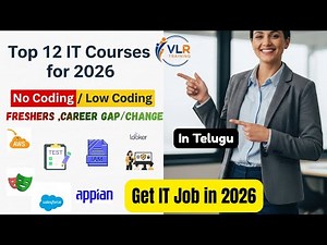 Top 12 Software Courses for 2026 | No Coding Jobs for Freshers & Career Gap | Telugu
