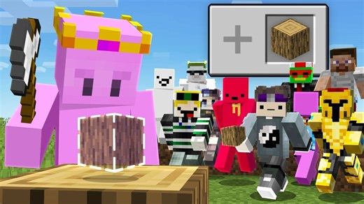 【中英字幕/Baablu】十一位油管主在物品栏互串的情况下通关Minecraft