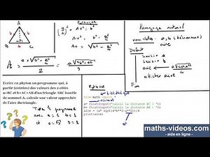 algorithme Python - aire - Seconde