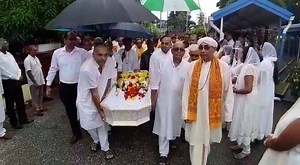 88K views · 929 reactions | The funeral hearse and pallbearers escort Sat Maharaj's coffin inside Lakshmi Girls' Hindu School. Carisa Lee/Neil Romain | CNC3 Television, Trinidad and Tobago | Facebook