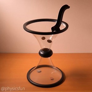 Vortex II Coin Bank https://main.physicsfunstore.com/p/main.html Interplay of potential energy of gravity and conservation of angular momentum- a simulation of a decaying orbit. Fun with every coin saved! ➡️ Follow the link above for more info on where to get this and other amazing items featured here on Physicsfun | Physicsfun