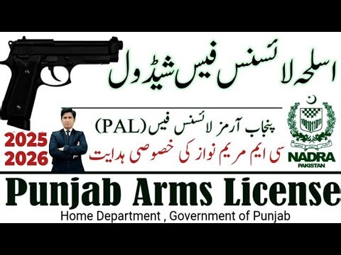 Arms License Fee schedule 2025 26 Weapon License Fee Gun license |@justtolaw