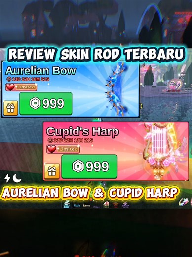 Review of Aurelian Bow & Cupid Harp Skins in Roblox